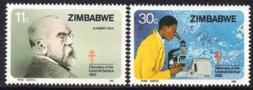Zimbabwe - 1982 Centenary of Discovery of TB Set MNH SG 620-621