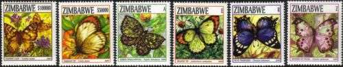 Zimbabwe - 2007 Butterflies Set MNH SG 1234-1239