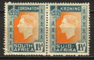 South Africa - 1937 Coronation of KGVI 1.5d MNH Pair SACC 72