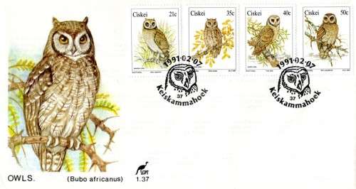 Ciskei - 1991 Owls FDC 1.37