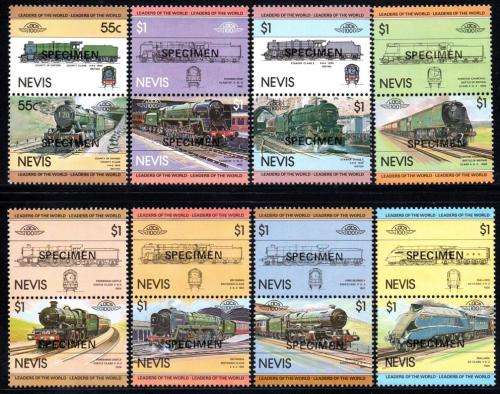 Nevis - 1983 Railway Locomotives SPECIMEN Set MNH SG 132-147