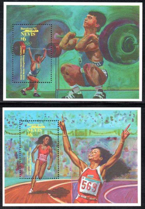 Nevis - 1992 Olympic Games Set & MS MNH SG 660-668