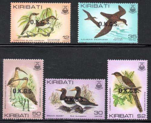 Kiribati - 1983 Birds Official Set MNH SG O36-O40