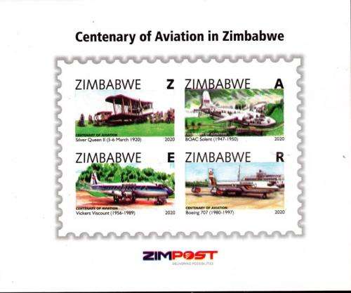 Zimbabwe - 2020 Centenary of Aviation MS MNH