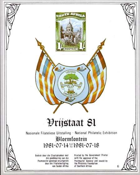South Africa - 1981 Vrijstaat 81 Philatelic MS MNH
