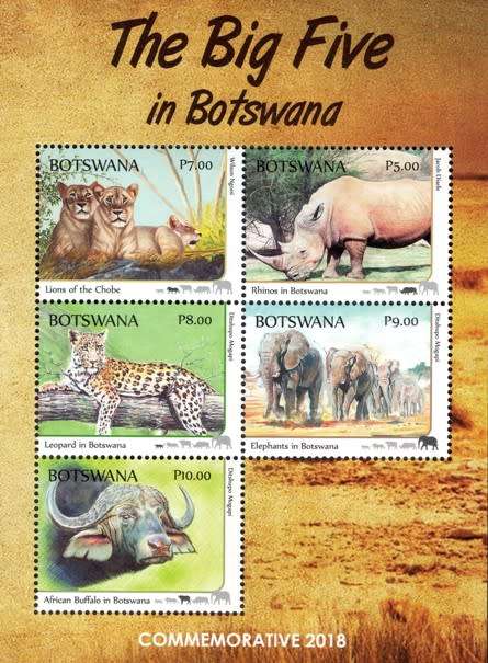 Botswana - 2018 Big Five MS MNH
