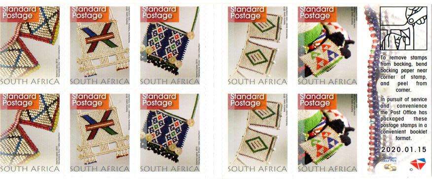 South Africa - 2020 8th Definitive Beadwork SPR 10-stamp Booklet (2020.01.15)