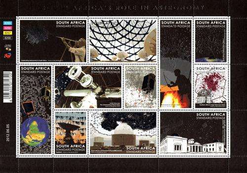 South Africa - 2012 SA Role in Astronomy Sheet MNH