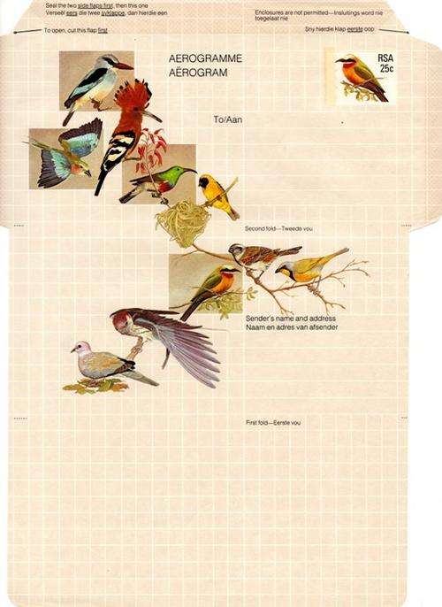 South Africa - 1985 25c Birds Aerogramme Mint