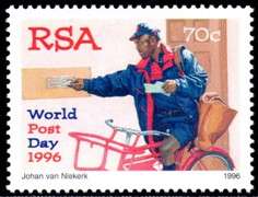 South Africa - 1996 World Post Day MNH SACC 976