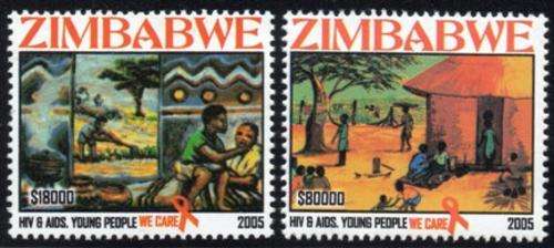 Zimbabwe - 2005 AIDS Campaign Set MNH SG 1176-1177