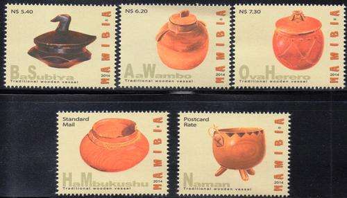 Namibia - 2014 Traditional Wooden Vessels Set MNH