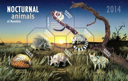 Namibia - 2014 Nocturnal Animals MS MNH