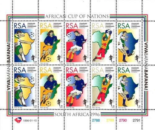 South Africa - 1996 African Cup of Nations Sheet MNH SACC 933-937