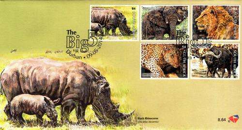South Africa - 2014 Big Five B4 FDC 8.64