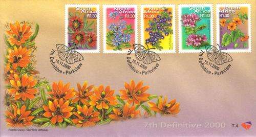 South Africa - 2000 7th Definitive Flowers FDC 7.4