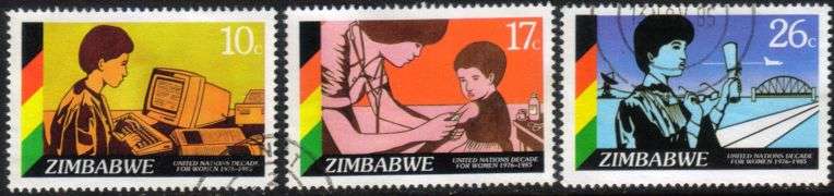 Zimbabwe - 1985 UN Decade for Women Set Used SG 685-687