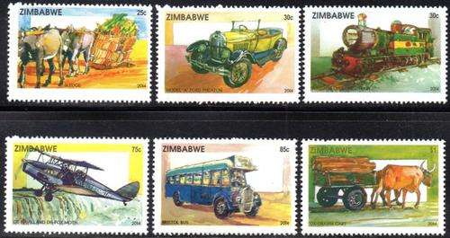 Zimbabwe - 2014 History of Transport Set MNH
