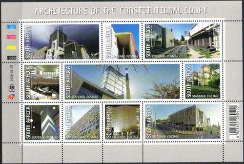 South Africa - 2008 Architecture of the Constitutional Court Sheet MNH SACC 1867