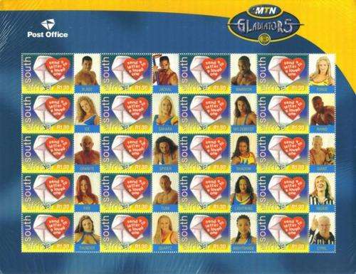 South Africa - 2000 Gladiators Sheet MNH SACC 1337