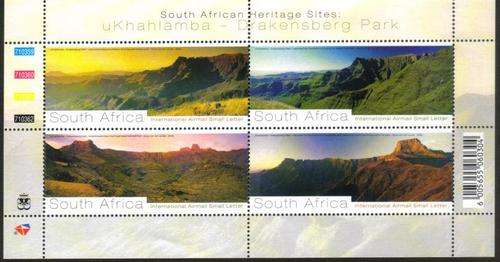 South Africa - 2008 Heritage Sites Drakensberg Sheet MNH SACC 1904