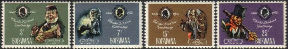Botswana - 1970 Death Centenary of Charles Dickens Set MNH SG 265-268