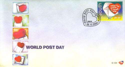 South Africa - 2000 World Post Day FDC 6.124