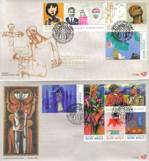 South Africa - 2009 Artwork in the Constitutional Court FDC Set 7.148 + 7.149