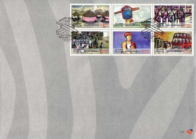 South Africa - 2003 ICC Cricket World Cup SA FDC 7.53
