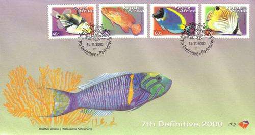 South Africa - 2000 7th Definitive Fish FDC 7.2