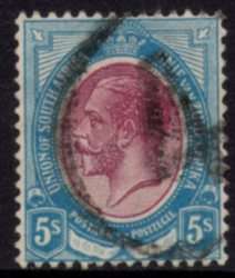 South Africa - 1913 KGV 5s Used SACC 14
