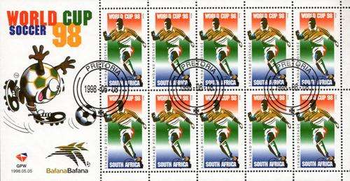 South Africa - 1998 Soccer World Cup Sheet Used SACC 1095 (1094)