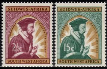 SWA - 1964 400th Death Anniv of Calvin Set MNH SACC 222-223