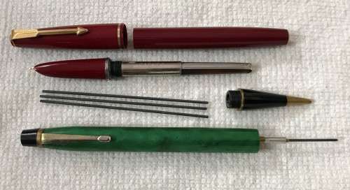 Pen Parker 17 Lady & Vintage Casein Propelling Pencil England