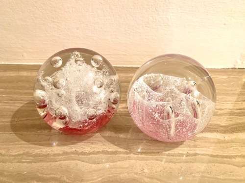 Pink paperweight set