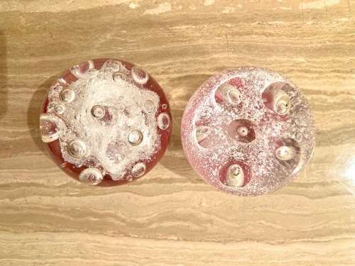 Pink paperweight set