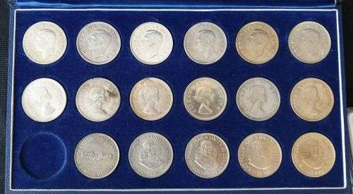 1947 - 1964 SILVER CROWN IN BLUE BOX WITH 1959 GRADED MS64