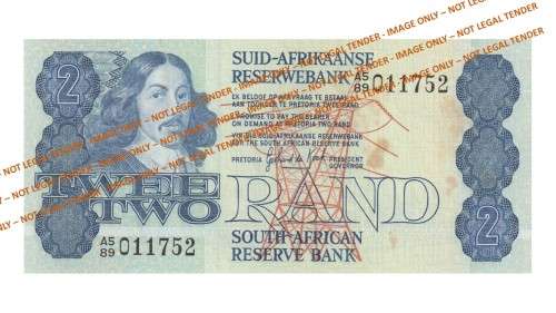 1981 2 Rand GPC De Kock 2nd Issue AE (A5 85), (A5 89) & (A5 92) - 3 Notes