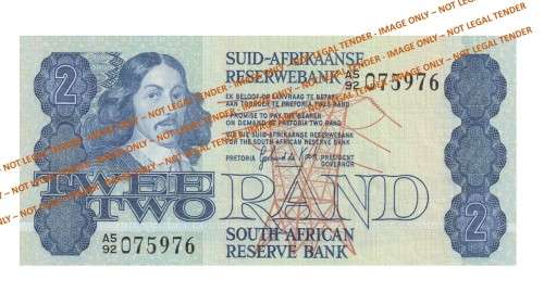 1981 2 Rand GPC De Kock 2nd Issue AE (A5 85), (A5 89) & (A5 92) - 3 Notes