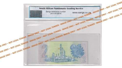 Graded 1983 2 Rand GPC De Kock 3rd Issue Replacement A/E (WW38)  SANGS 65 Gem Uncirculated