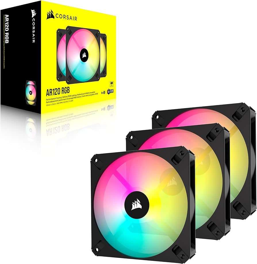 Corsair AR120 Icue Fans 3 Pack with Icue Core Lighting Node