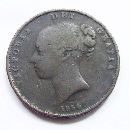 1854 British 1 Penny