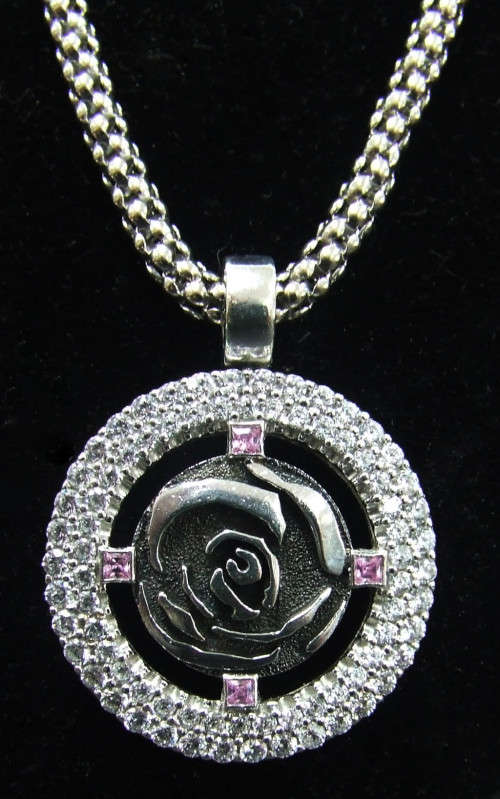 Stunning Rose Pendant by Jenna Clifford Designs