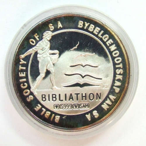 Bible Society of SA Silver Medallion "William Tindale 1494 - 1994"