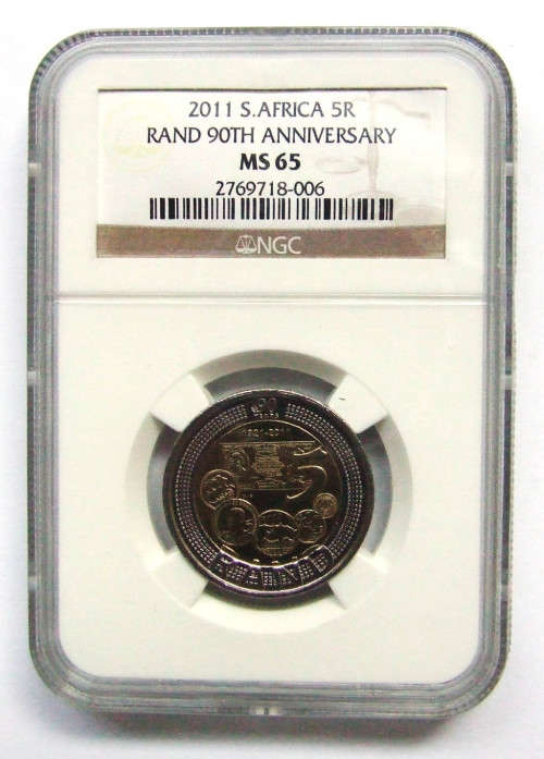 2011 S.A. 90th Anniversary R5 coin MS65