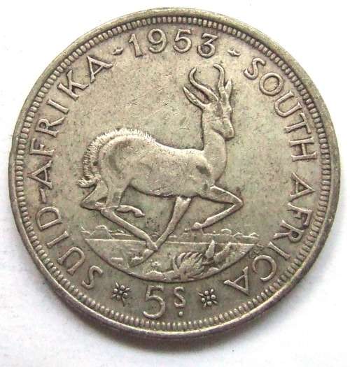 1953 Union of SA 5 Shilling