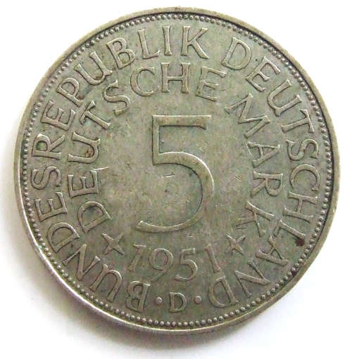 1951 Deutsche 5 Mark