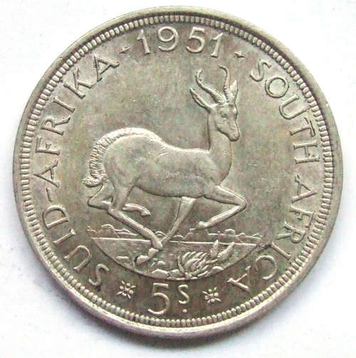 1951 Union of SA 5 Shillings