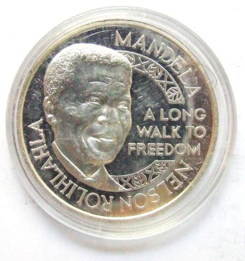 1993 Nelson Mandela Silver Peace Prize Medallion