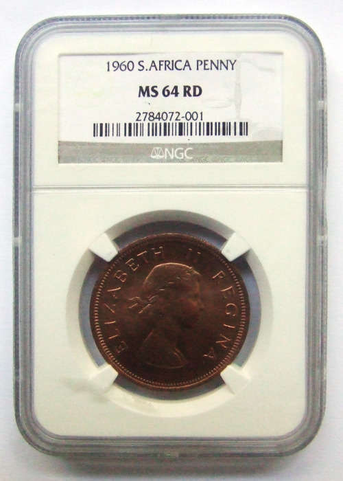1960 South Africa Penny MS64 RD